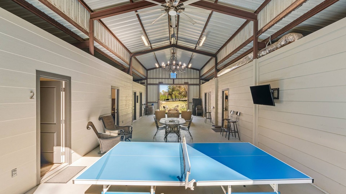 Arp House | Custom barn suite shared pool, firepit, Ping-Pong & golf cart rental option