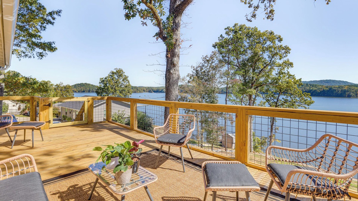 Shelby House | Decks & Boat Dock: 'The View on Lay Lake!'