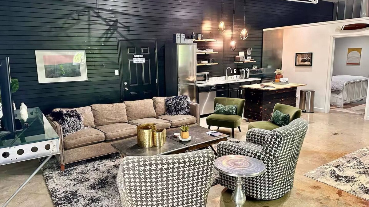 Maryville Apartment | Deluxe Aircraft Hangar Mid-Mod Design Next to Smoky Mountains!