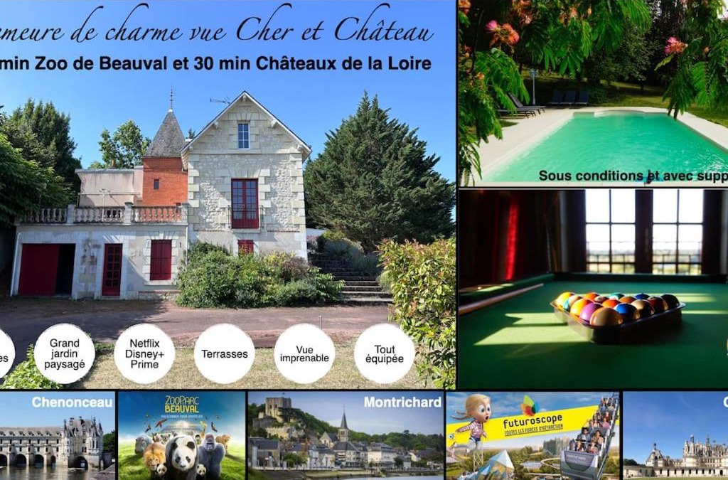 Seigy House | Demeure vue sur Cher/Château, 5 min Zoo de Beauval