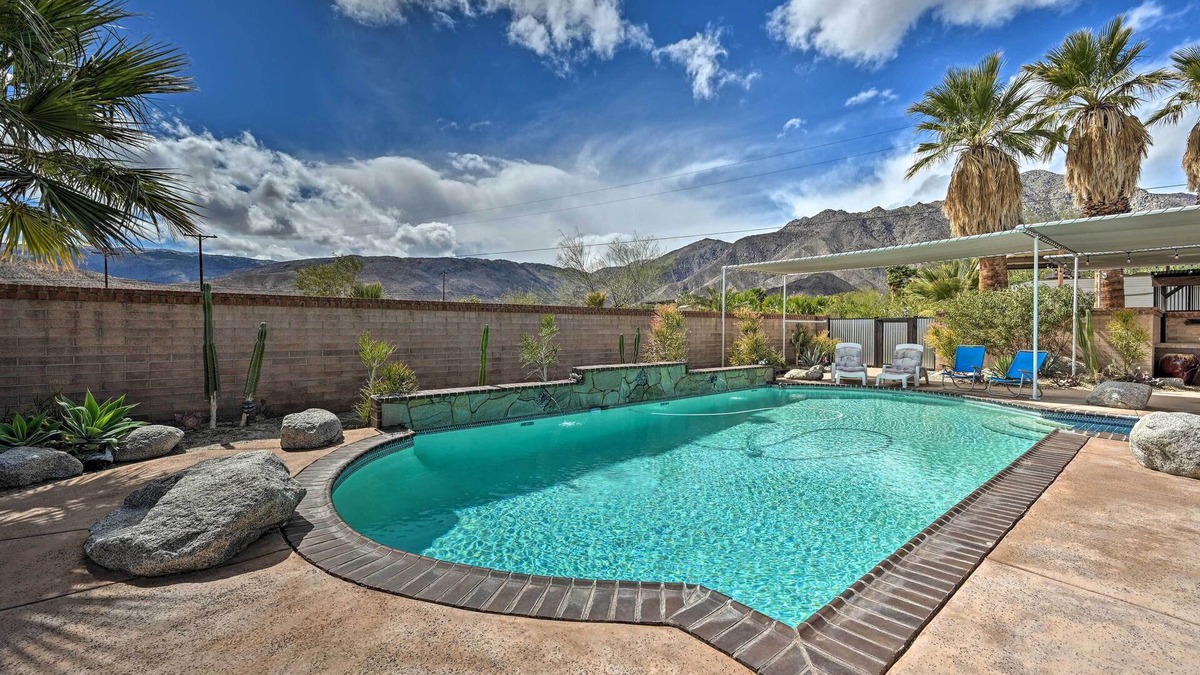 Borrego Springs House | Desert Oasis with Pool, Fire Pit, Game Room, and Dry Bar