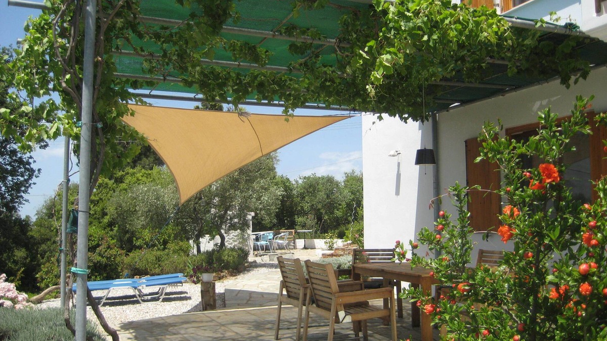 Lafkos Apartment | Detached, new house with stunning panoramic views of the village and the sea