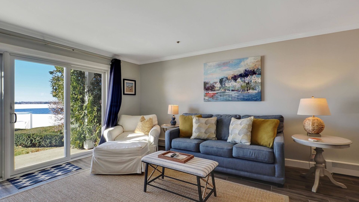 Boyne City Condo | Direct Lake Charlevoix Access | First Floor Beach Retreat | Private Patio |