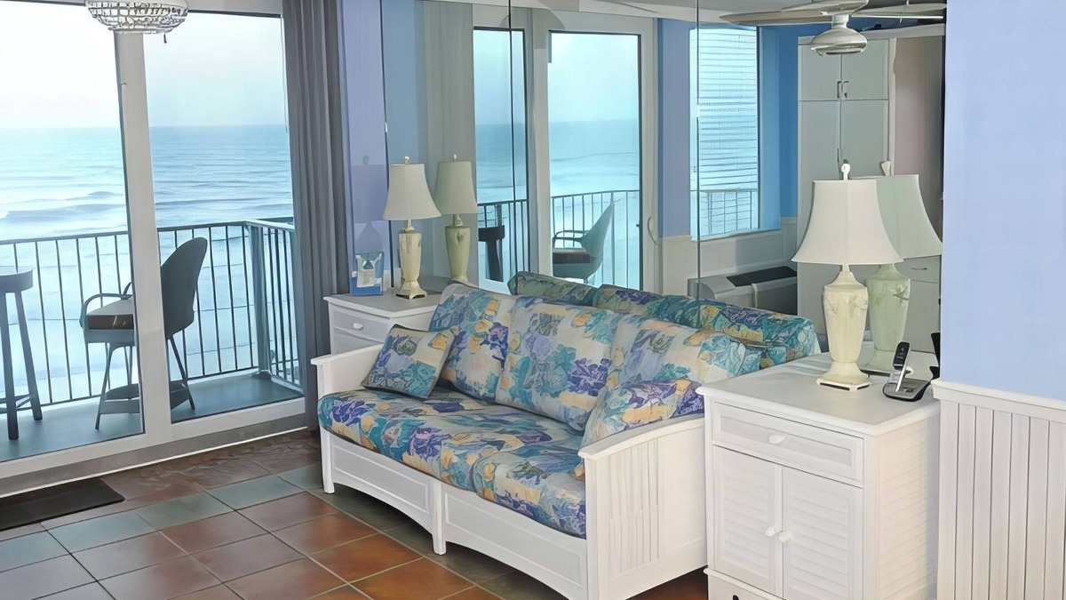 Lenox Park Condo | DIRECT OCEANFRONT CORNER UNIT - OCEAN VIEWS FROM LIVING ROOM AND BEDROOM