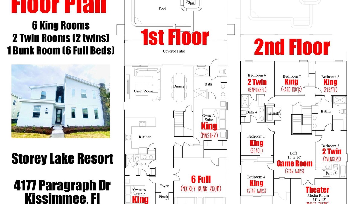 Kissimmee House | Discounted Weekly rates, Family Vacation Home by WDW Storey Lake Private Pool