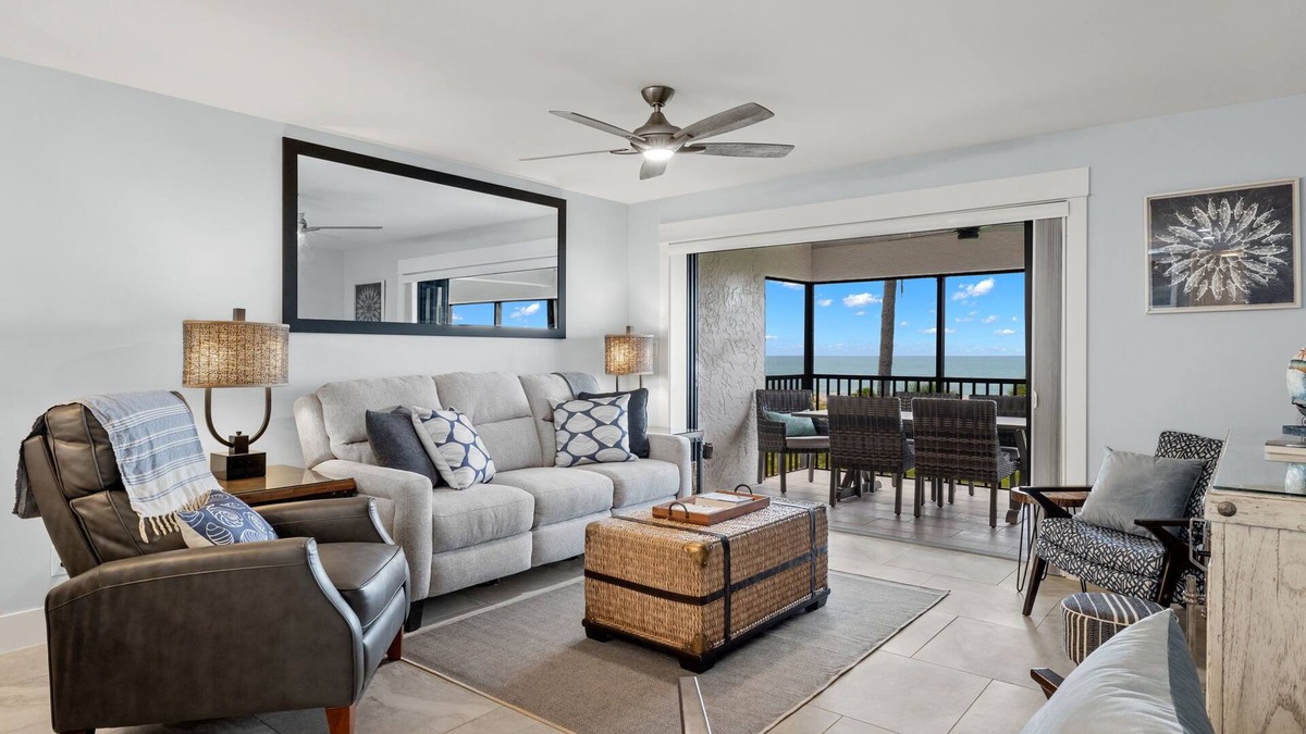 Beachview Country Club Estates Condo | Discover unparalleled luxury in this newly designed Gulf-front condo on Sanibel Island.