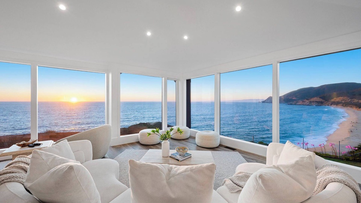 Montara House | Distinguished Oceanfront Point Estate with Iconic Beach + Mountain Vistas