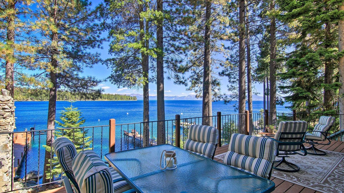 Meeks Bay House | Dock Access & Hot Tub: Waterfront Meeks Bay Home