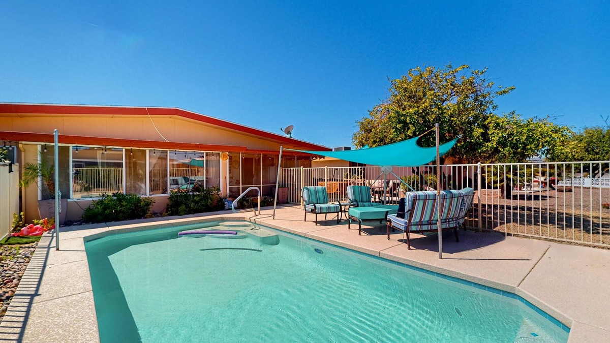 Maricopa County House | Dog-friendly home with private pool, yoga studio, fitness room & great patio