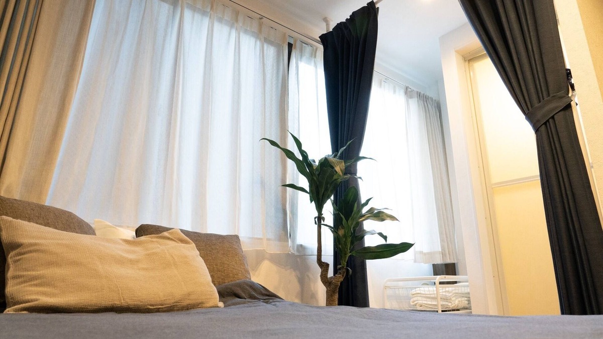 Higashishinagawa Apartment | Double bed room with washing machine/Shinagawa-ku Tokyo