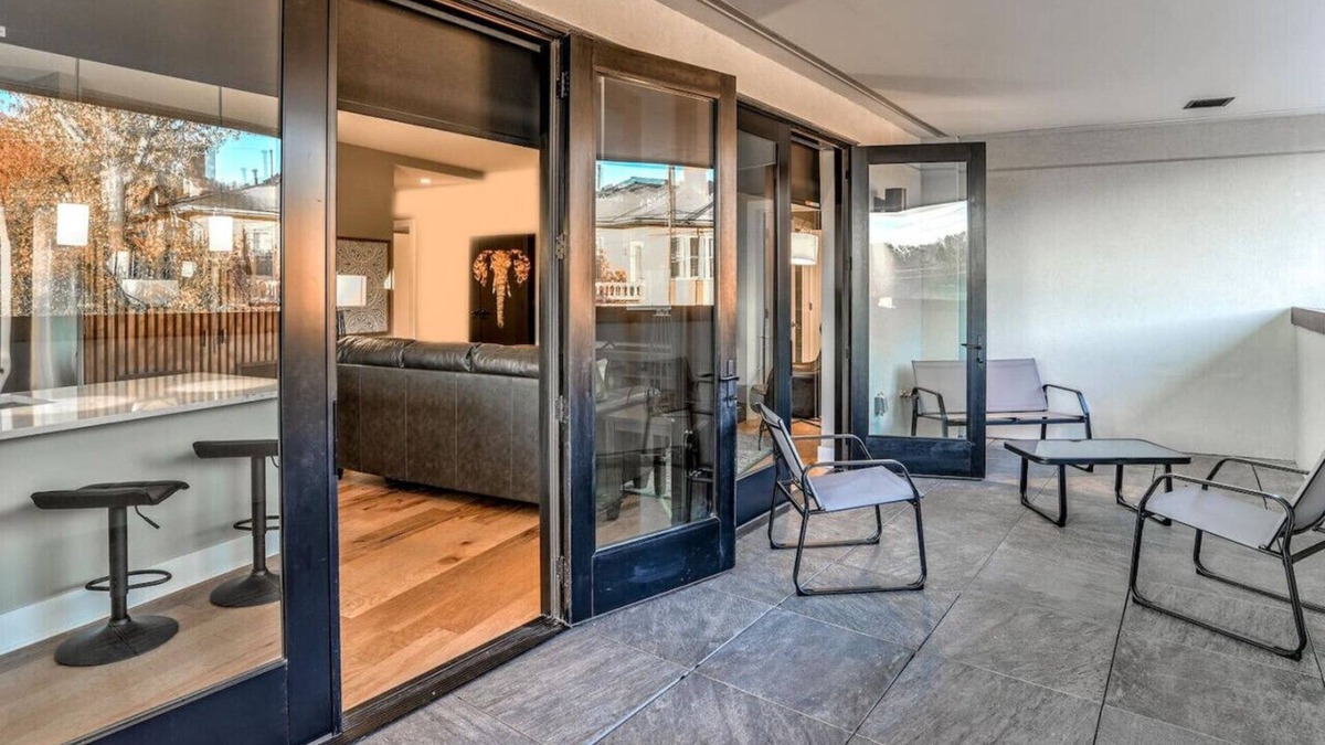 East End - Valley Street Apartment | Downtown Asheville Large Enclosed Balcony