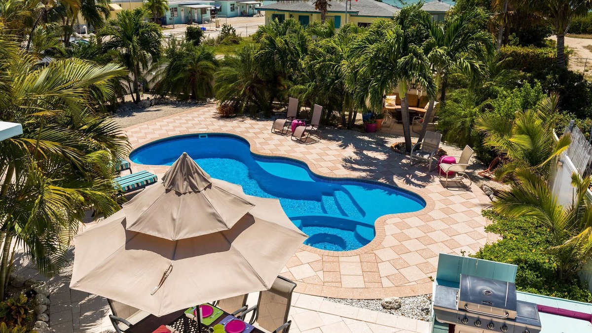 Marathon House | Dragonfly Lite – A tropical oasis with your own heated saltwater pool to enjoy!