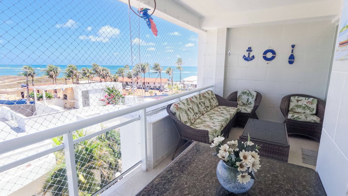 Nisia Floresta Apartment | Duplex penthouse by the sea with jacuzzi and waterfall