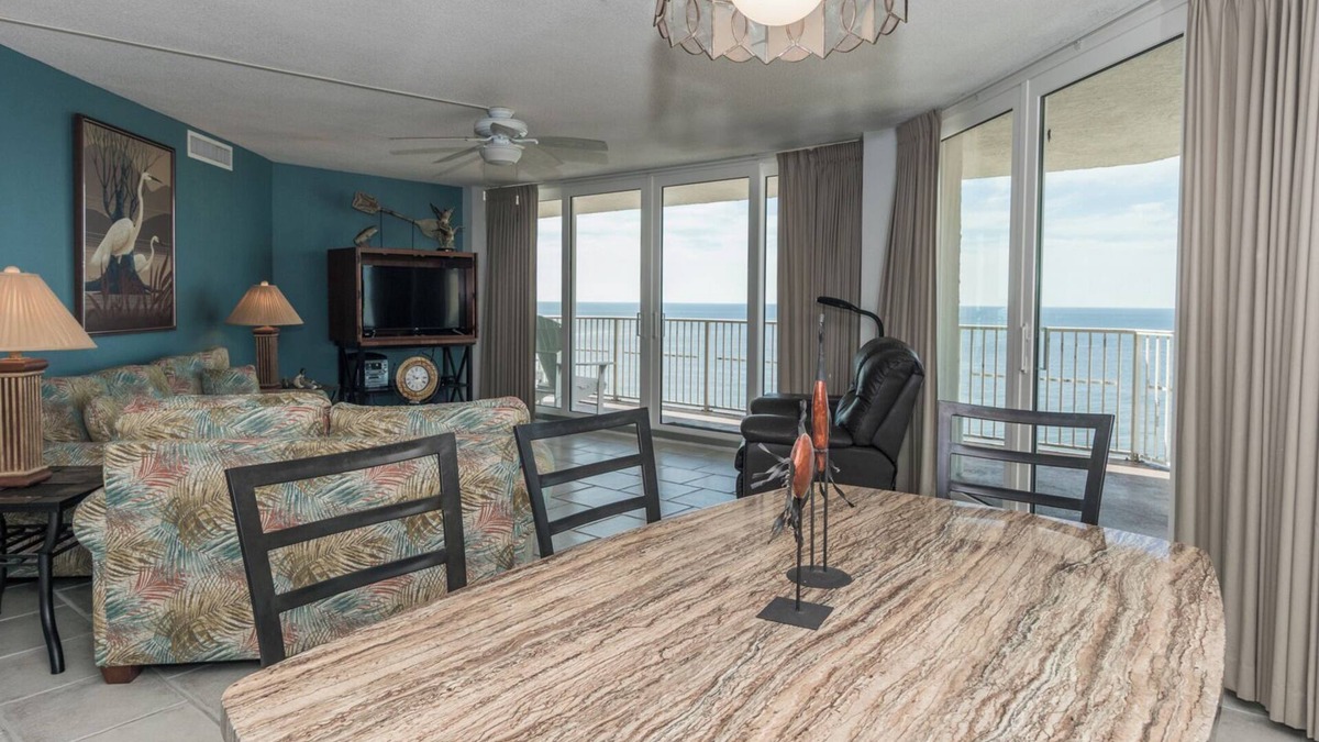 Thomas Drive Condo | E1501 Stunning Gulf View, 3 pools, Tennis court