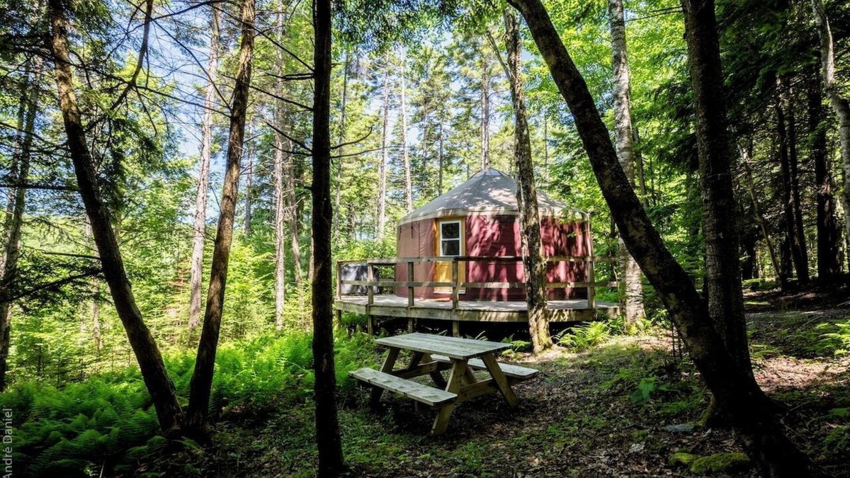Saint-Etienne-De-Bolto Cabin | Ecological, intimate and immersive yurt: Le Lièvre