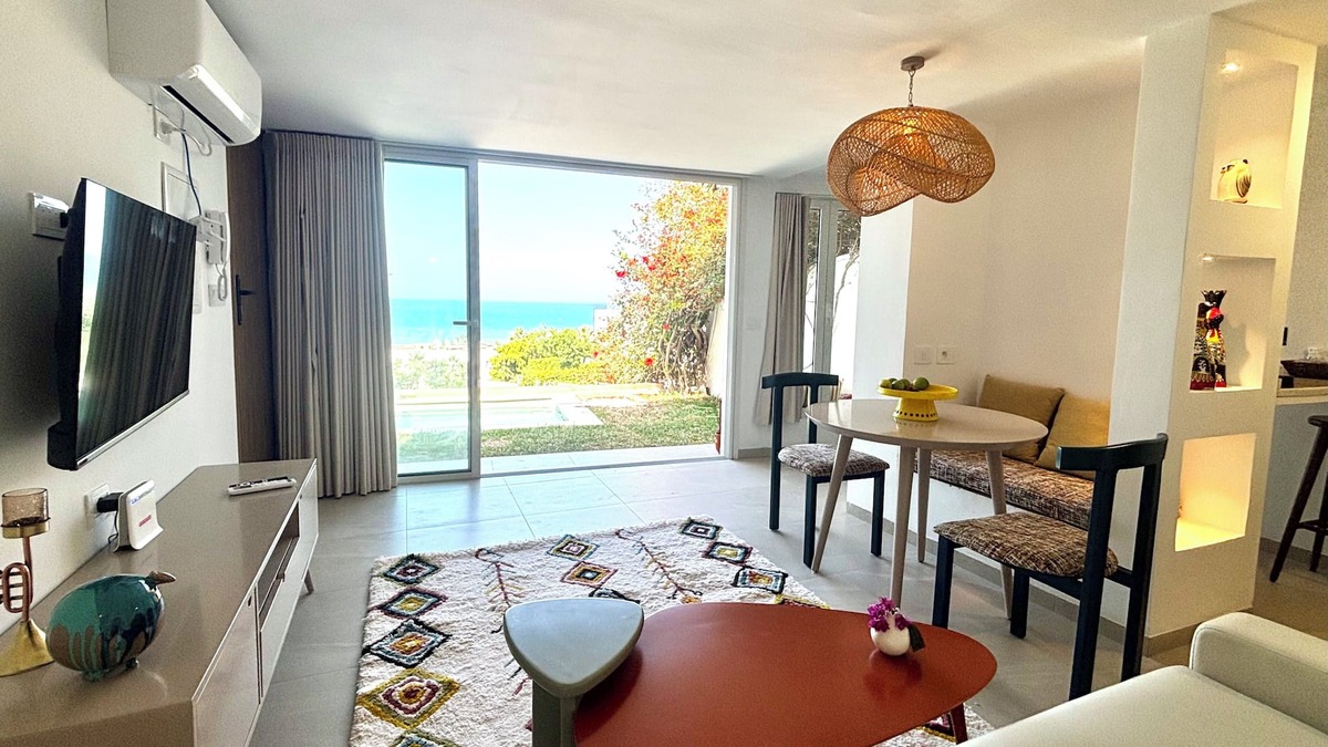Sidi Abdel Aziz Apartment | Écrin bleu - Sea and pool view