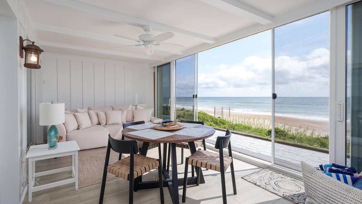 Sawgrass Condo | El Mar Villa | Oceanfront Luxury Condo with Sunroom Patio, Direct Beach Access +