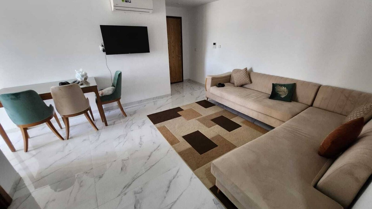 Raoued Apartment | Elegant furnished S1 apartment with AC and security in Ariana - Tunis