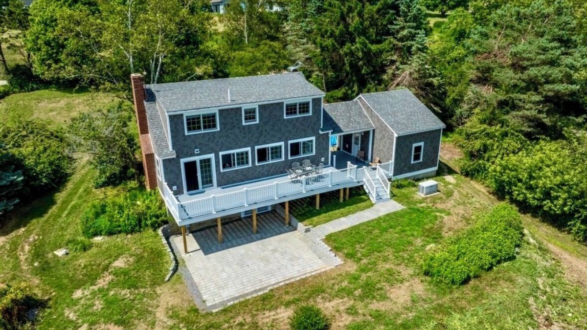 Harpswell House | Enjoy coffee & sunrise on the fabulous waterfront porch at a Harpswell retreat!