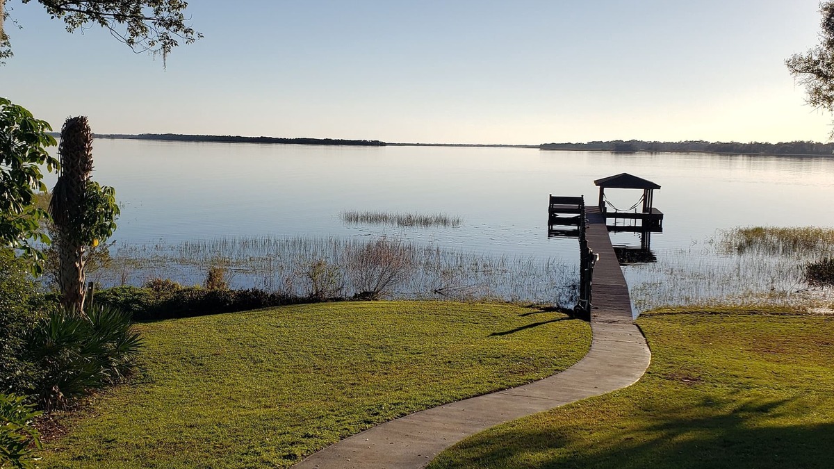 St. Cloud House | Enjoy fabulous lake views from your porch while sipping on a morning coffee.