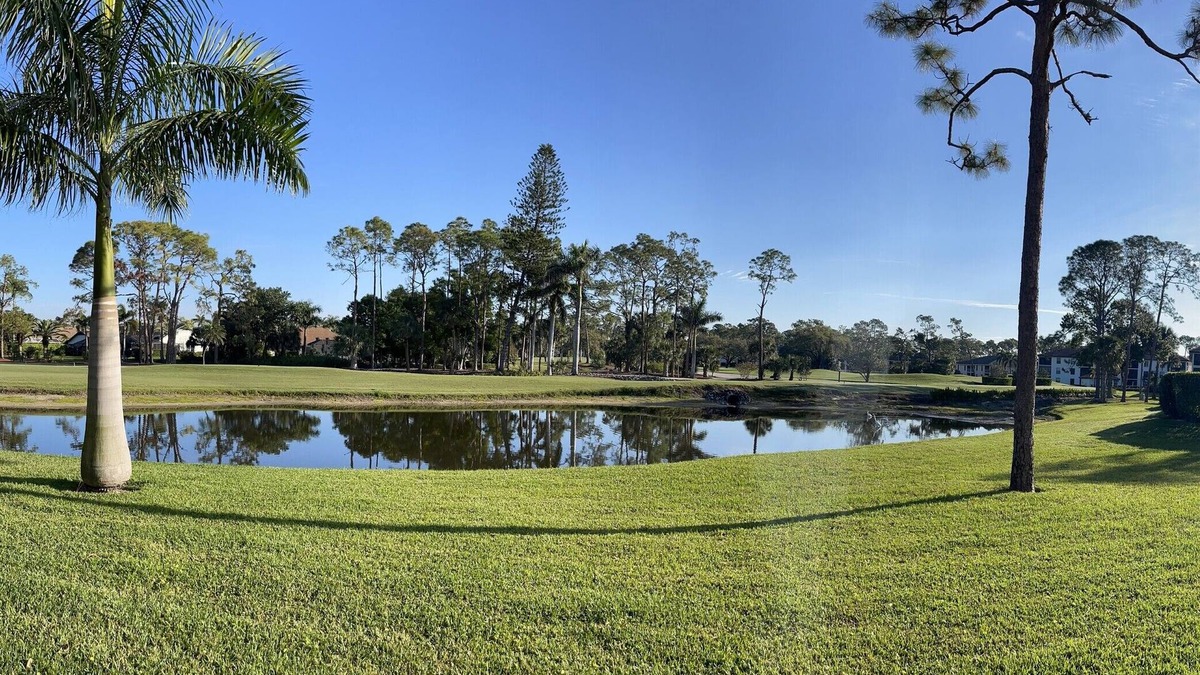 Lely Golf Estates Condo | Enjoy stunning lake & golf views from this renovated 2/2 ground flr corner condo