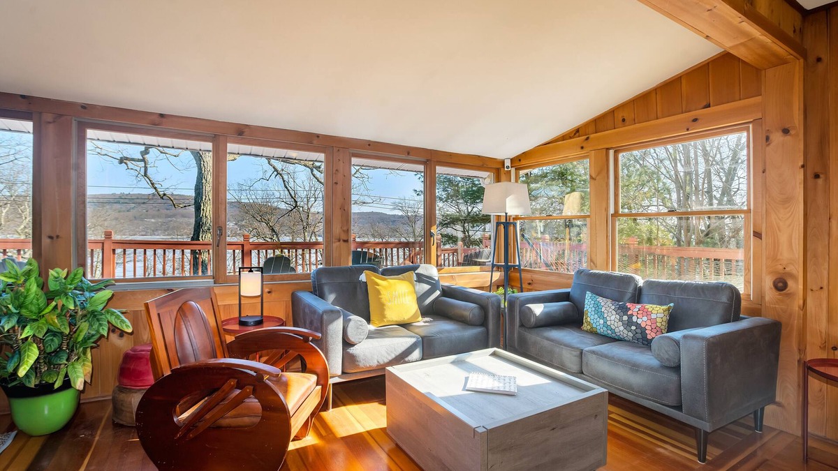Sterling Forest Cabin | Enjoy the view and easy lake access just steps from the Appalachian Trail