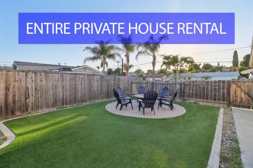 La Presa House | Entire Private 4-Bedroom Home w Gated Yard, Parking, King Bed, Available Now