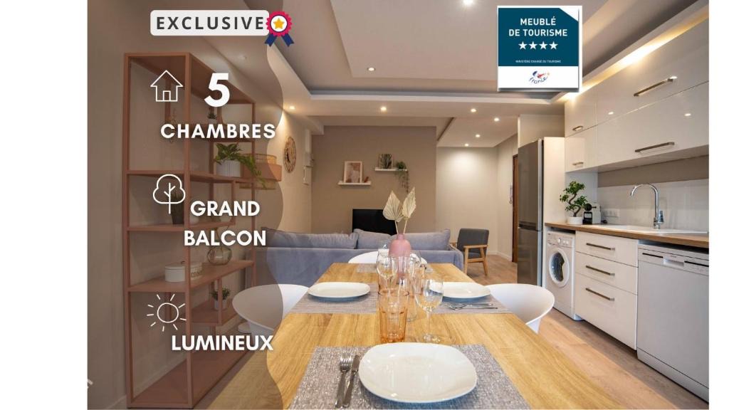9th Arrondissement Apartment | "Envie Lyonnaise" Location - 10 personnes - Terrasse - WIFI Fibre optique