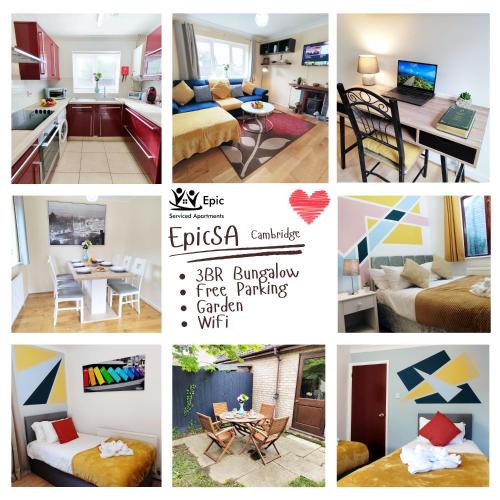 Cambridge Apartment | Epicsa - Quiet Bungalow, 3 Bedroom with Parking & Garden