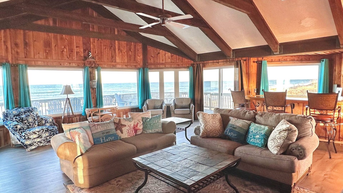 South Nags Head House | Escape to this rare oceanfront rental—two neighboring homes booked together!