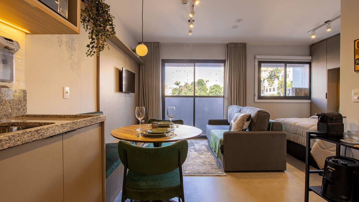 Vila Mariana Apartment | Essence Studio Vila Mariana | Air Conditioning, Wi-Fi & Vila Mariana Metro
