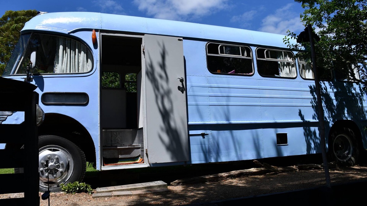 Northland House | Evi the school bus at Oromahoe Downs Farm