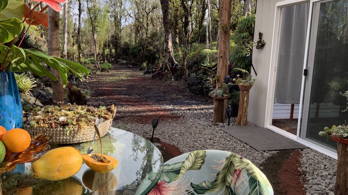 Eden Roc House | Exotic garden cottage at amazing volcanic fissure