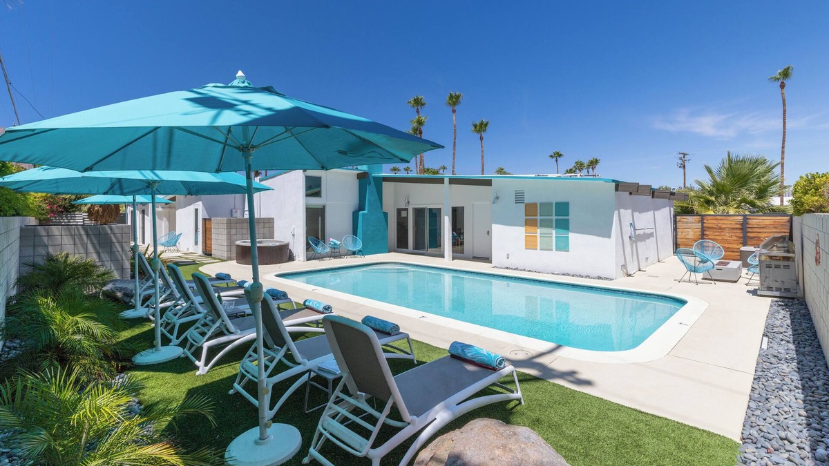 Racquet Club Estates House | Exotic Tropics - Mid-Century Oasis w/Pool & Casita