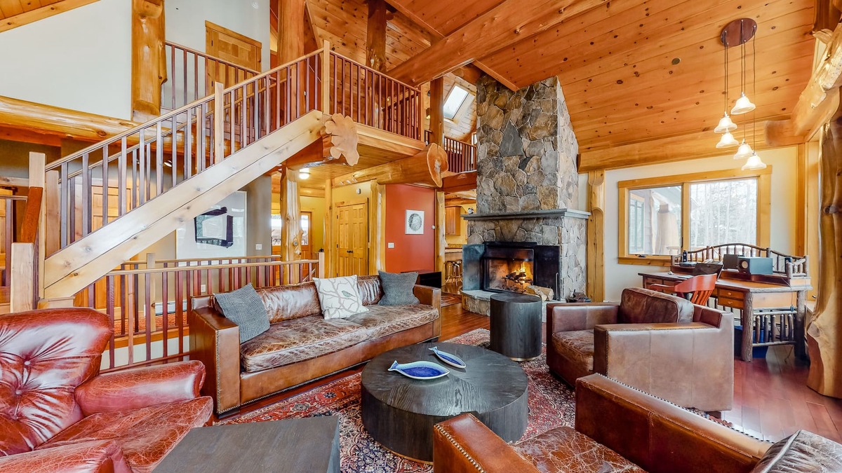 Carrabassett Valley House | Expansive Getaway with Mountain Views, Hot Tub, Home Theater & Game Room