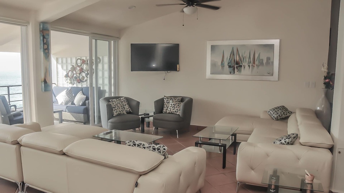 Amapas Condo | EXTRAORDINARY, 3 BR PENTHOUSE, OCEAN FRONT , Largest in PV