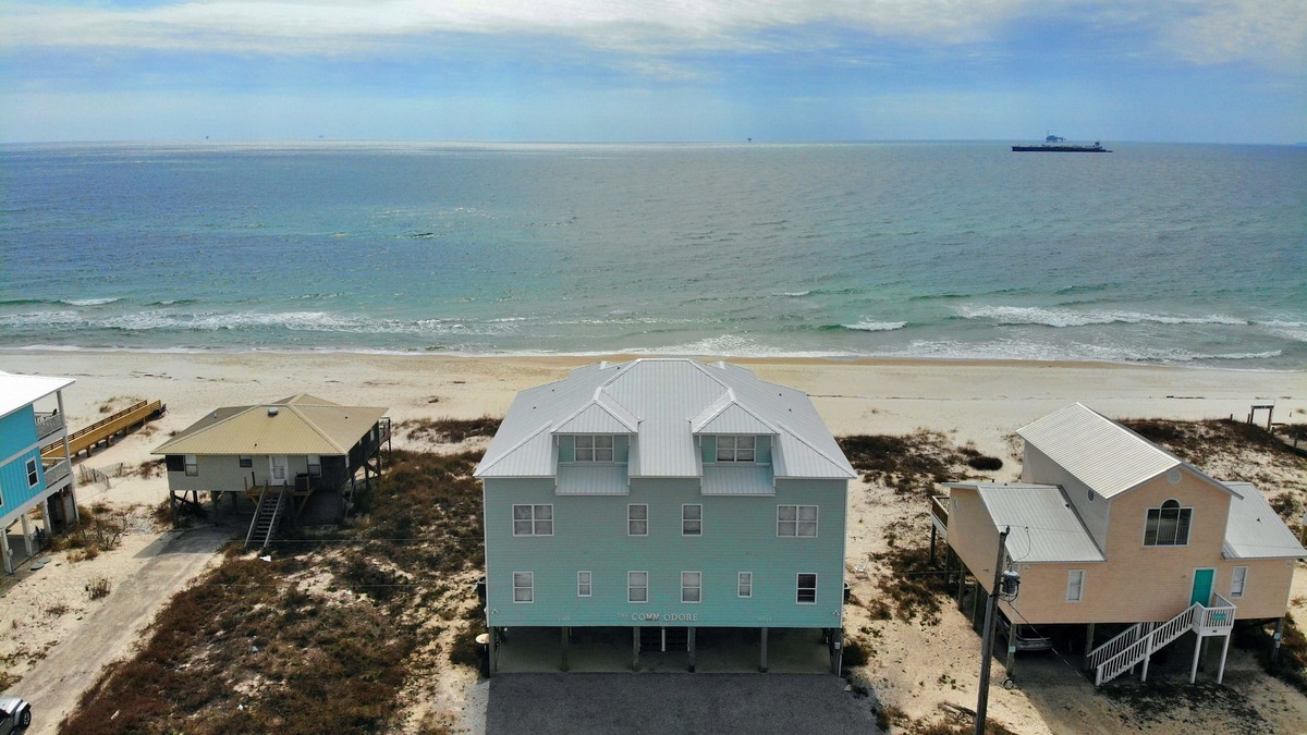 Fort Morgan House | Fall Discounted! Beachfront and Updated!