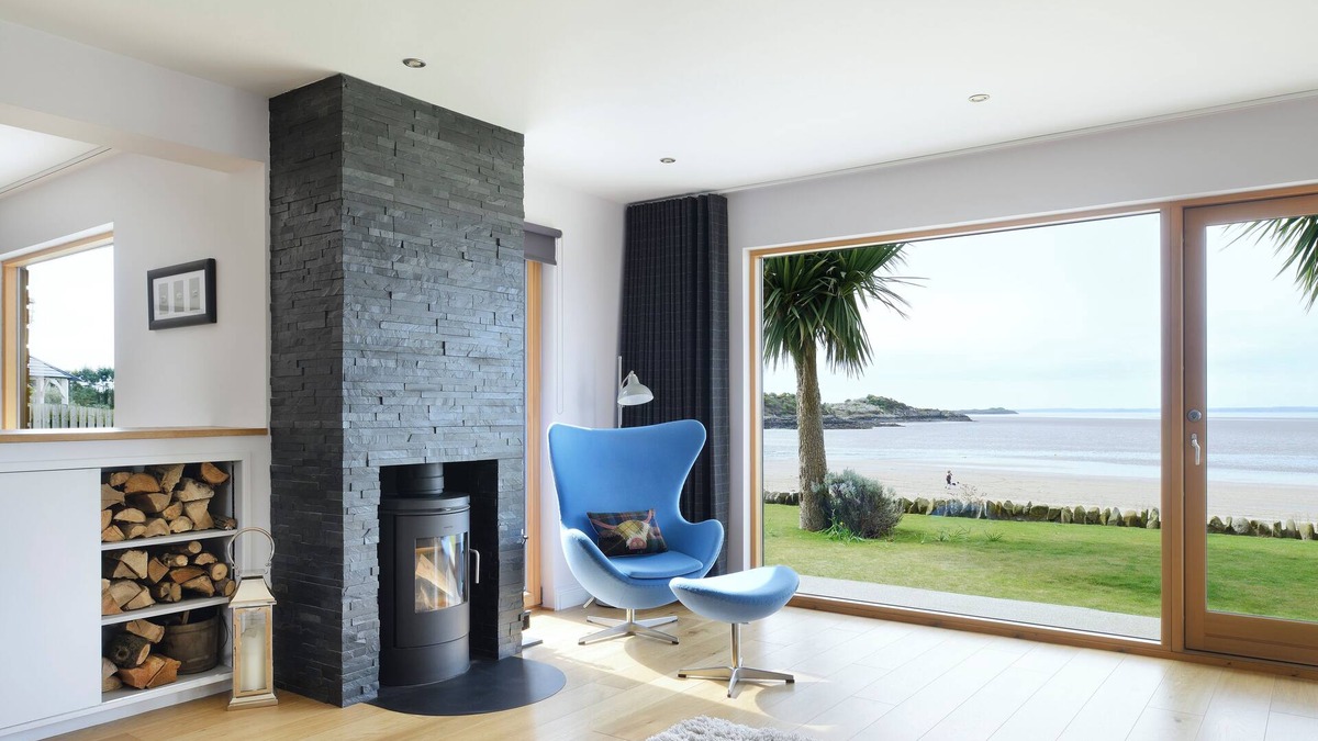 Castle Douglas House | Family Beach House in SW Scotland with island views & log burner for cosy nights