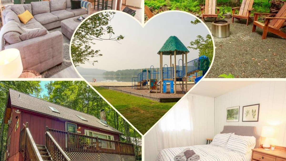 Thornhurst Ski Chalet | Family Friendly 4-BR Pocono Hideaway 1st Floor Bedroom, Fire Pit, Pet-Friendly