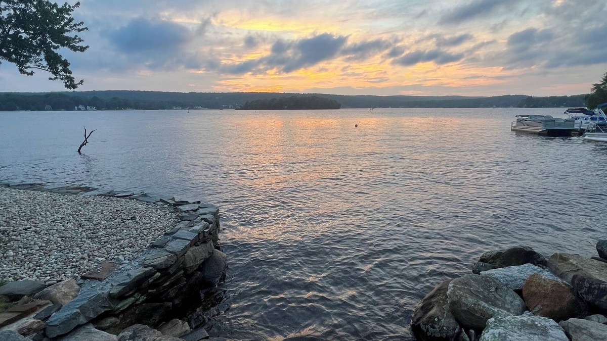 Lake Pocotopaug Cottage | Family-Friendly Lakeside Cottage with Spectacular Sunset Views Pet-Friendly!