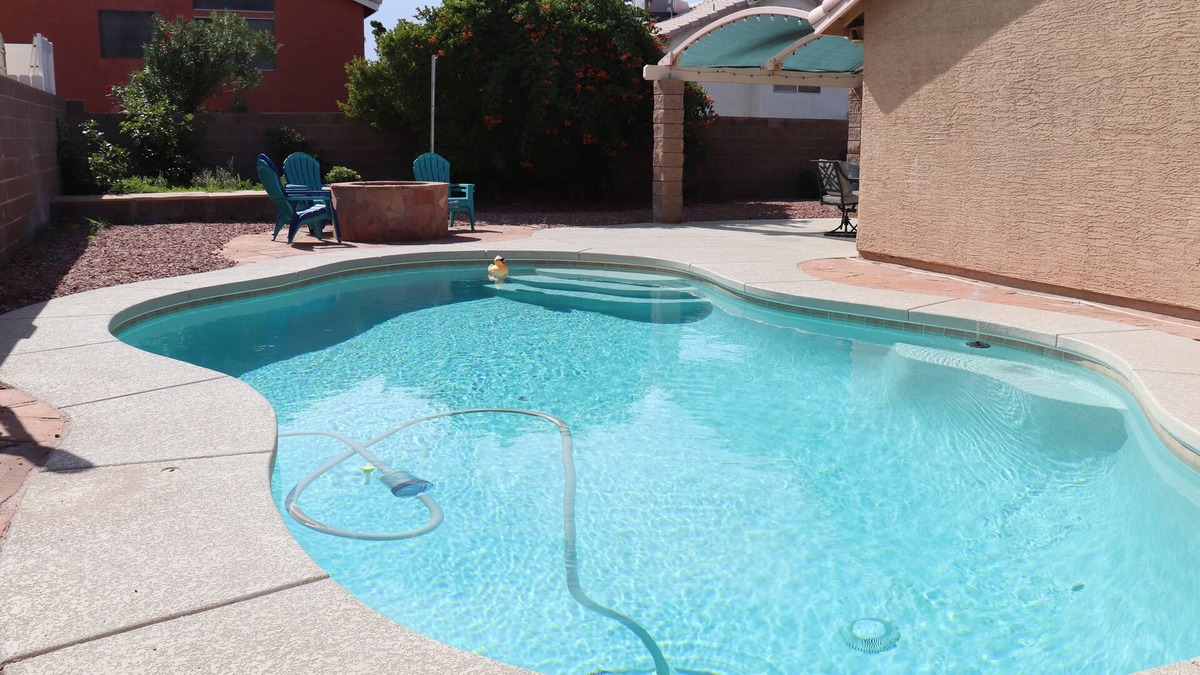 River Mountain House | Family fun home with heated pool near Heritage park, Hoover Dam, Boulder City