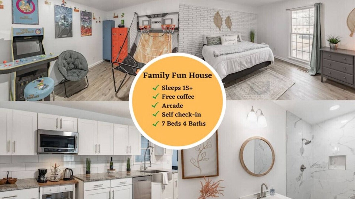 Decatur House | Family Fun Sleeps 15+ w/ Arcade