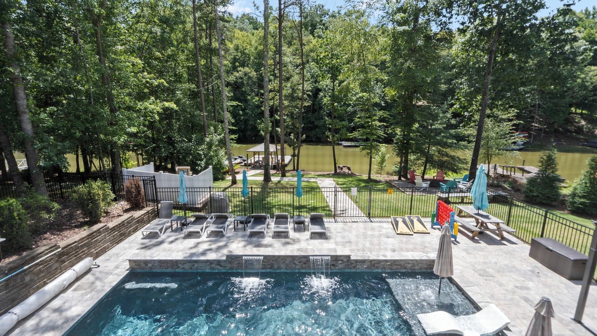 Catawba House | Family Resort! MINI GOLF, heated pool, lakefront, hot tub, game room & theater!