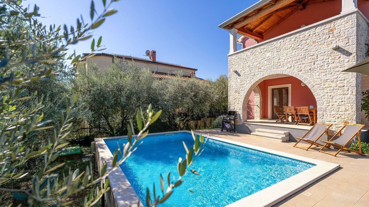 Vrvari House | Fascinating villa with panoramic sea views, private pool, baby cot, hydromassage surrounded by oleanders and olives