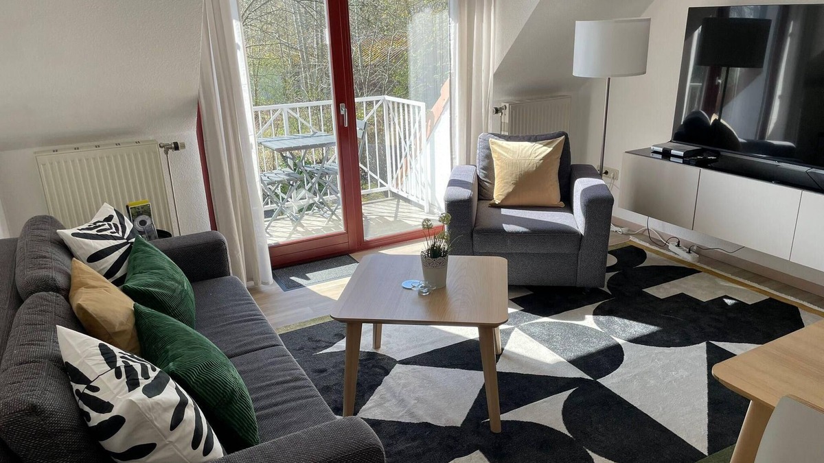 Gustow Apartment | Ferienwohnung "Nils Holgerson" mit Balkon zwischen Strand, Wald & Wiese im Südosten der Insel Rügen!