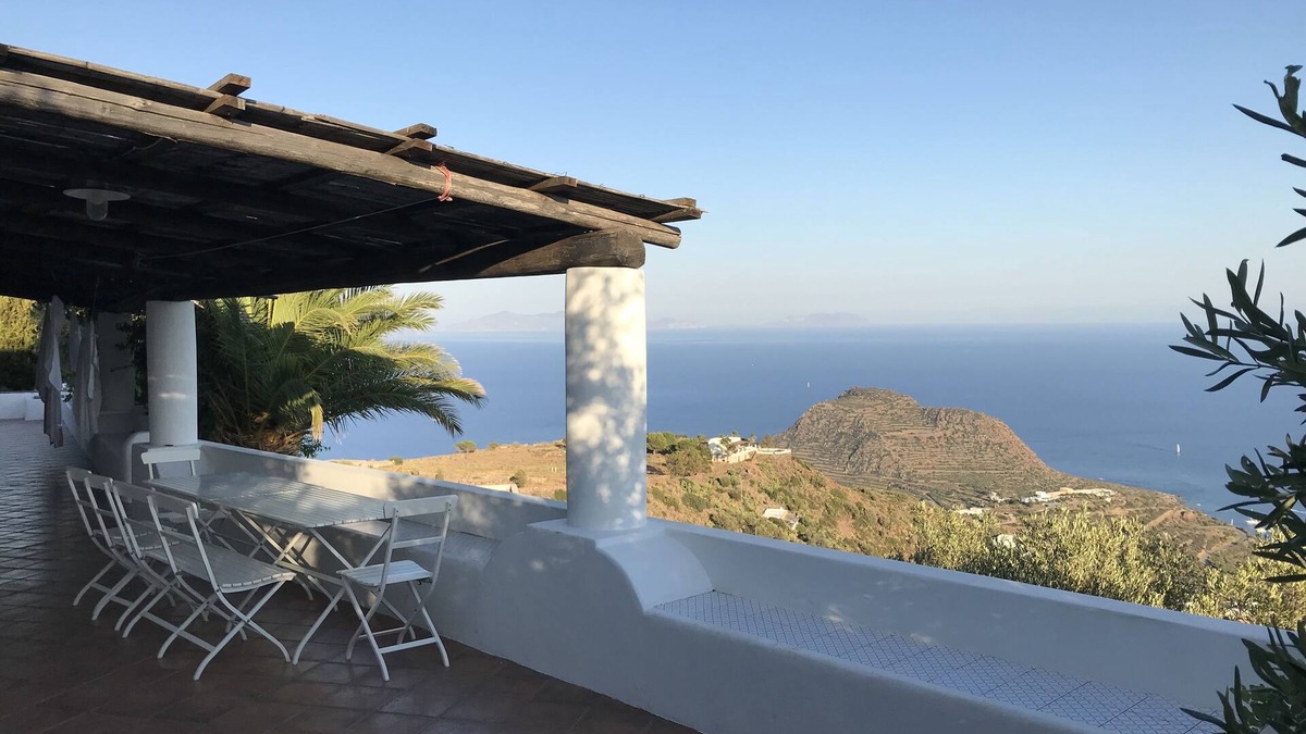 Filicudi House | Filicudi villa Aeolian style panoramic view next riserva felci above Portella
