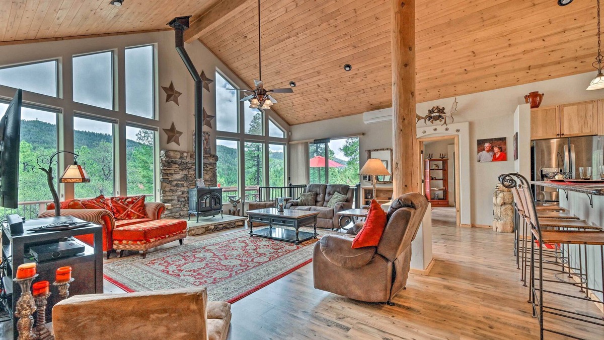 Groom Creek Cabin | Fire Pit, Deck & Grill: Serene Prescott Cabin!