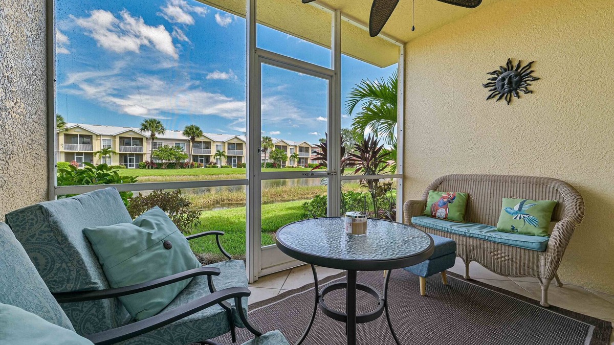 Estero Condo | First floor Condo - Lake Views - Garage - Beautiful Villagio Community!