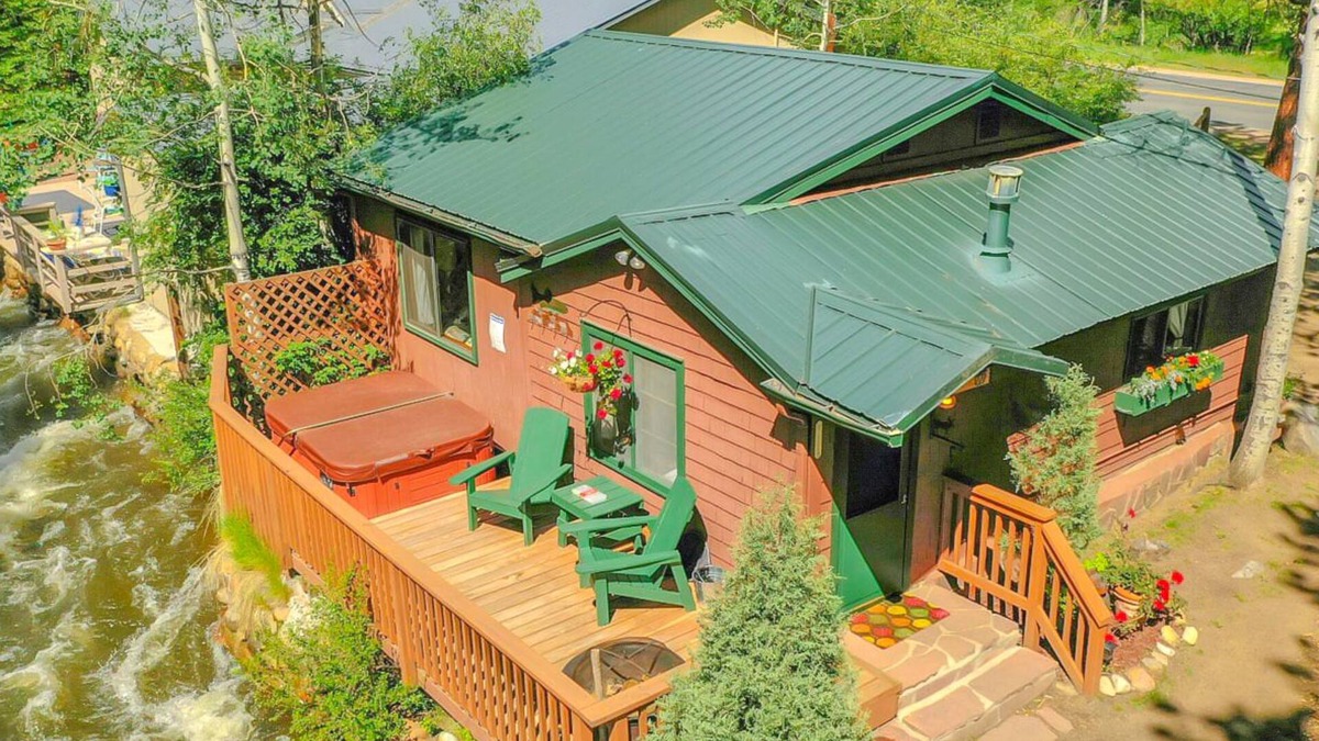 Estes Park Cabin | Fish Directly From Your Hot Tub, River Front Cabin