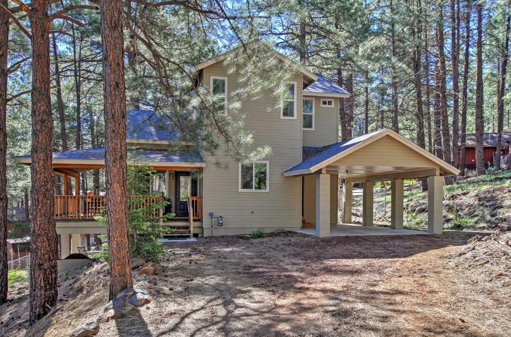Kachina Village House | Flagstaff Family Retreat with Patio and Mountain Views